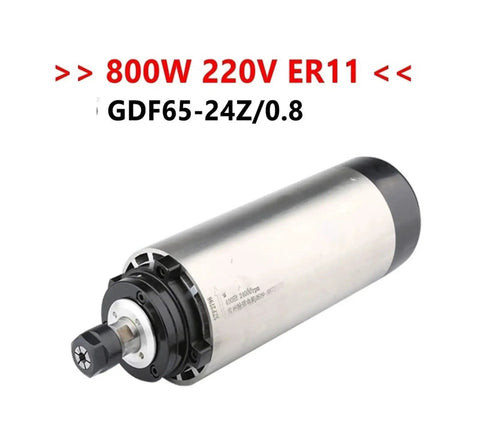 800W Air Cooled Spindle Motor For CNC Router With ER11 Bearings Four Pack High Speed Brushless Drive For Precision Machining