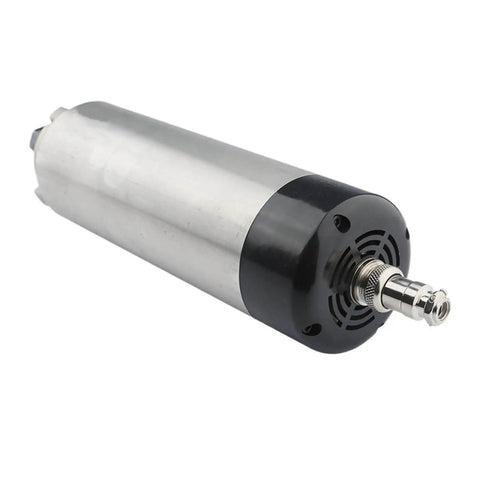 800W CNC Spindle For Hobbyists And Pros, 220V And 380V Circular Air Cooled ER11 65mm, showing side view with metallic finish