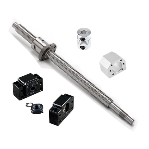 800mm SFU1605 CNC Ball Screw Kit with Ballnut, BK12 BF12 End Supports & Coupler, 16mm Diameter 5mm Pitch RM1605 Ballscrew
