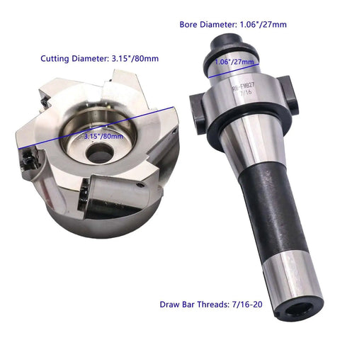 80mm Face End Mill Cutter With 3.15 Inch Diameter And 6 Flutes Indexable CNC Shell Cutter for precision aluminum and steel machining