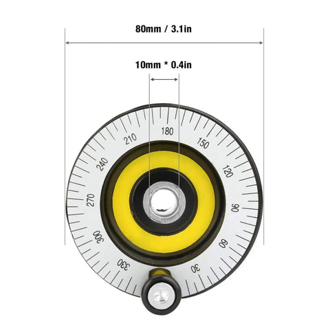 80mm Lathe Handwheel With Handle Replacement for Lathes and Milling Machines showing diameter and bore measurements