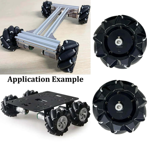 Premium Mecanum Wheel 80mm Omni Wheel for AGV Smart Robot Car Chassis with 4mm Metal Coupling Motor
