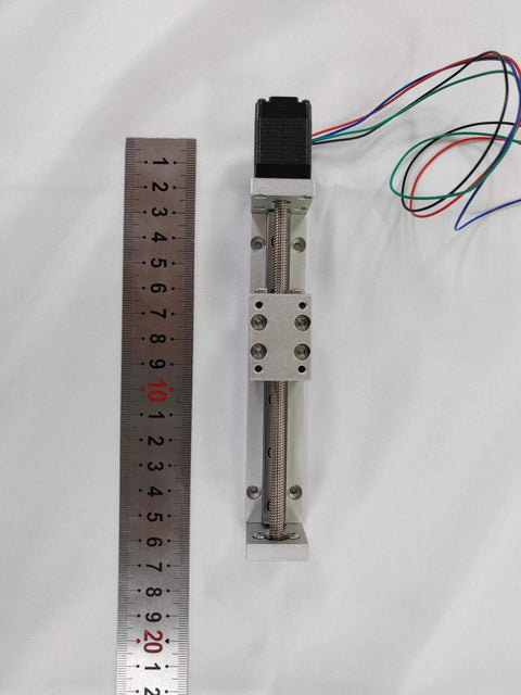 80mm Mini Linear Motion Actuators Lead Screw with Motor Effective Stroke Length for DIY CNC Router Parts X Y Z Linear (80MM) with ruler