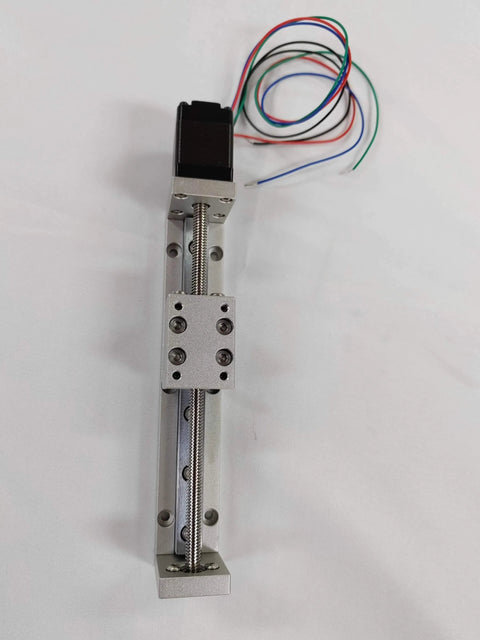 80mm Mini Linear Motion Actuators Lead Screw with Motor Effective Stroke Length for DIY CNC Router Parts on white background