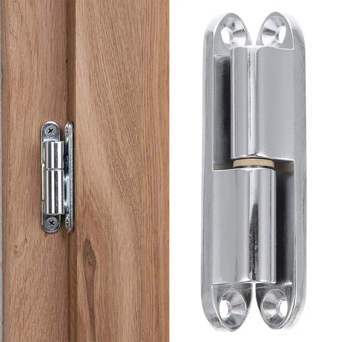 2 Pack Zinc Alloy Door Hinges For Internal Doors Moisture Resistant And Rust Proof Beefy Heavy Duty Screw On Hinges With Smooth Shaft