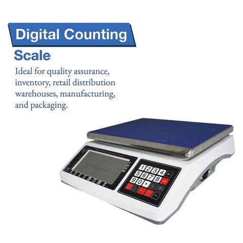 Digital Counting Scale For Parts And Coins With 1g Precision 30kg 66lb Capacity Multiple Unit Options In Kg G Lb Perfect For Inventory Counting QA Checks And Packaging In Warehouses, front view