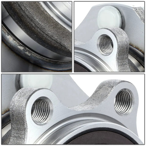Close-up of Front Wheel Bearing Hub Assembly For Nissan Rogue And Rogue Sport 2014 To 2019 Driver Or Passenger Side Bare Steel