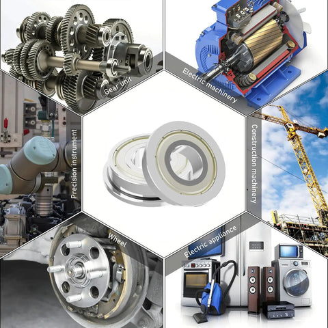 Flanged Ball Bearing 4x12x4 Mm Pack Of 10 F604ZZ in industrial and machinery context, showing various applications and equipment