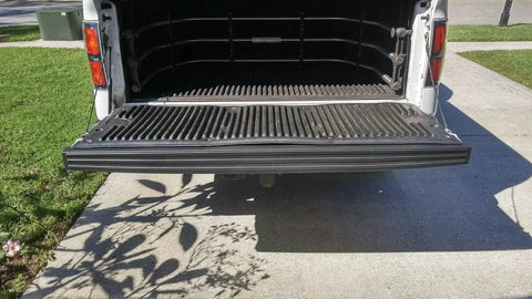Ford F150 Tailgate Molding Cap Replacement 2009 To 2014 Styleside PP Plastic installed on truck tailgate