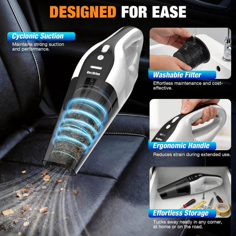 Powerful Cordless Handheld Vacuum For Car And Home With Brushless Motor And Beast Suction Rechargeable Portable Cleaner