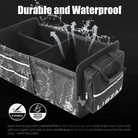 Grab And Go Trunk Storage Organizer For Cars SUVs And Trucks Collapsible Multi Size System With Medium 63L Or Compact 32L in Black
