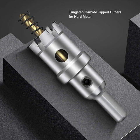 Heavy Duty Tungsten Carbide Tipped 4 Inch Hole Saw Set With Two Titanium Plated Pilot Bits for metal stainless steel cutting