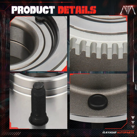 Close-up details of Front Wheel Hub Bearing Assembly For 2000 2001 Dodge Ram 1500 Pickup 2WD 5 Lug With ABS Drop In Ready Direct Fit