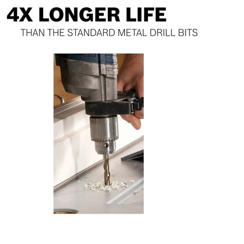 Heavy-Duty Light-Gauge Metal Cobalt Drill Bit 5/64 In x 2 In By Bosch in drill, cutting metal surface