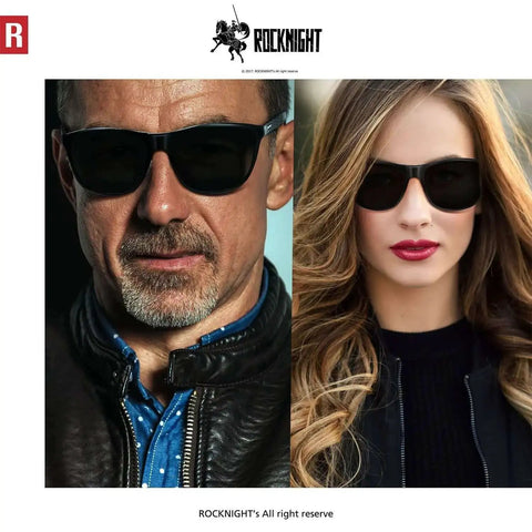 Driving Sunglasses For Men Dope Polarized UV400 Protection Metal Frame worn by two models outdoors
