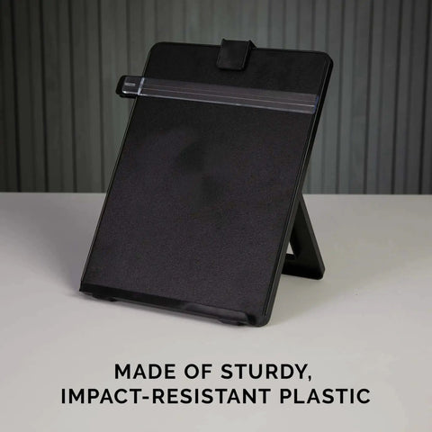 Letter Size Non Magnetic Copyholder With Removable Line Guide And Adjustable Easel Back For Height And Angle