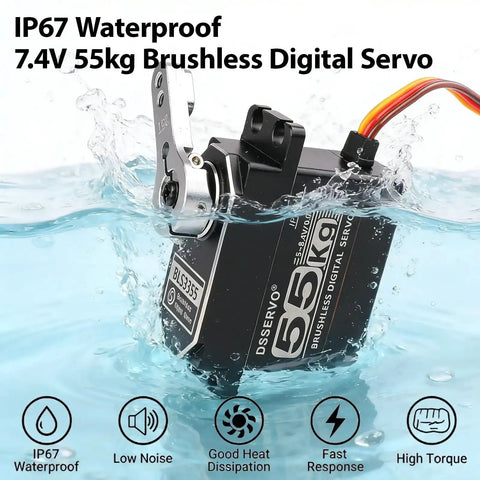 Heavy Duty Waterproof Brushless Servo With Full Metal Gears For 1 8 1 10 1 12 RC Cars High Torque Digital Servo Shockproof