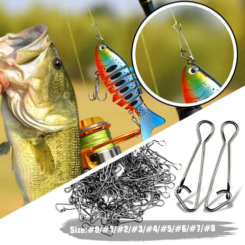 Line Connector Fishing Snap Kit Stainless High Strength Snaps Swivels Quick Change Clip used for catching fish