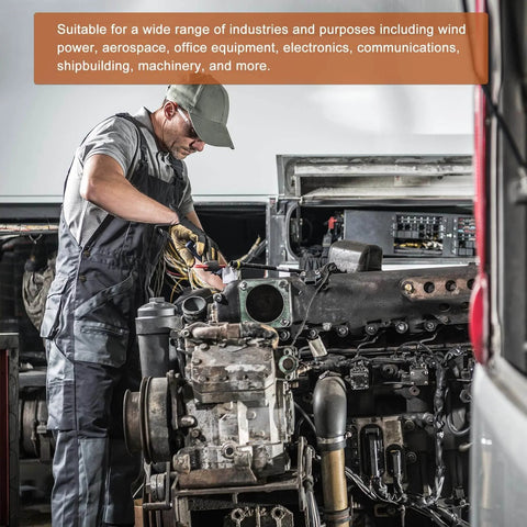Mechanic working on machinery, illustrating use for M3-0.5x16mm Flat Head Socket Cap Screws 50 Pack Hex Socket Countersunk Bolts.