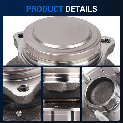 Close-up of Rear Wheel Bearing Hub Assembly Fits Chevy Equinox And GMC Terrain 2018 Through 2021 Rear FWD 5 Lug With ABS 513441