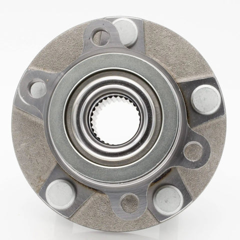 Front view of Front Wheel Hub Bearing Assembly Fits 2008-2013 Nissan Rogue, 2014-2015 Nissan Rogue Select, 2007-2012 Sentra SE-R SPEC V Models Only, OEM-Grade Wheel Hub Replacement.
