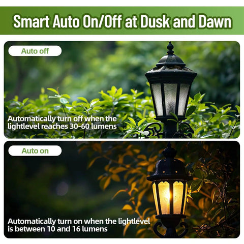 Two Pack Dusk To Dawn And Day Night Sensor For Outdoor Lighting Wide Voltage 120 277 VAC 50 60 Hz IP65, lamp auto on/off.