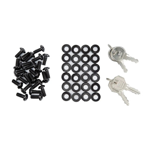 Mounting screws, washers, and keys for 6U Wall Mount Network Cabinet With Vertical Patch Panel Rack, 30-Inch Depth Server Room Enclosure