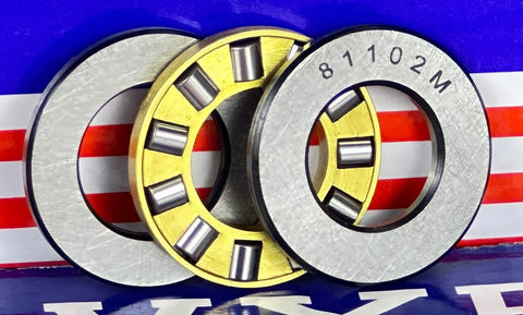 81102M Cylindrical Roller Thrust Bearing 15x28x9mm - Bronze Cage