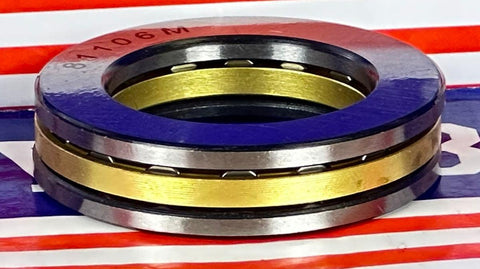 81106M Cylindrical Roller Thrust Bearing 30x47x11mm - Bronze Cage