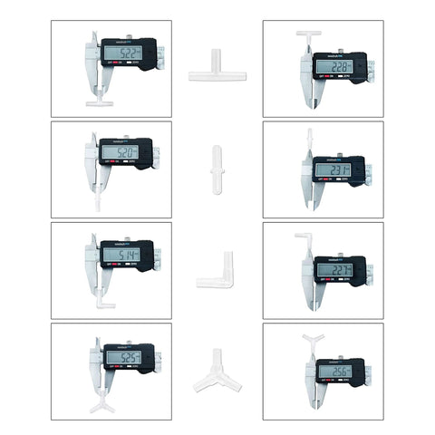 BornFeel aquarium airline tubing connectors white plastic 3/16 inch adapters for fish tank air line hose.
