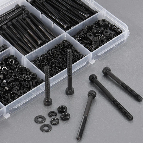 Ultimate M3 Screws Assortment Kit For 3D Printer DIY Projects Built For Your Rig, VGBUY 12.9 Grade Alloy Steel Black Oxide Finish