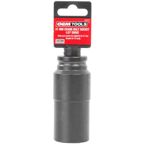 21mm Crank Bolt Socket For Stubborn Bolts, heavy duty harmonic balancer socket, half inch drive impact socket with deep six-point design