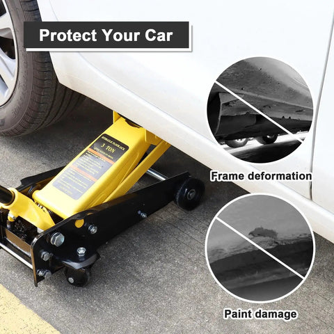 Floor Jack Pad Rubber Cushion Protector For Pinch Weld And Frame Rail installed under vehicle to prevent damage