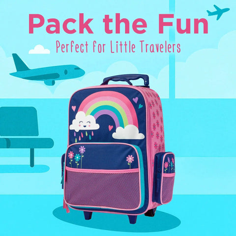 Kids Rolling Luggage For Travel And Sleepovers With Durable Wheels Lightweight Carry On Suitcase For Toddlers And Preschoolers