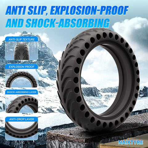 8.5x2 Inch Solid Tire For Electric Scooters No Flats Long Lasting Durability Compatible With Xiaomi M365 Pro M365 Pro2