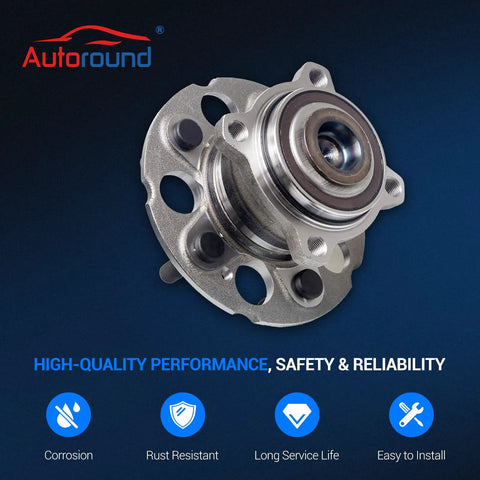 Rear Wheel Bearing And Hub Assembly Set For CR-V And Accord Crosstour Rear Fwd 5-Lug With ABS 512344 front view