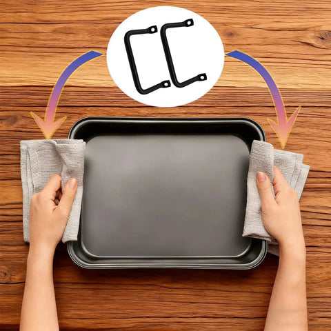 Demonstration of Set Of 4 Black Tableware Tray Handles And Serving Tray Pulls For Trays And Cabinets Cutting Board Hardware installation