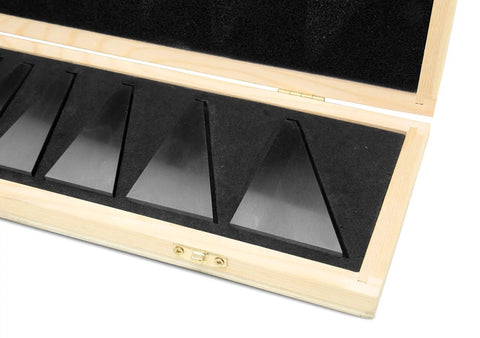 12 Piece Steel Angle Gauge Block Set With Case For Machinists And Metalworkers Includes Quarter Degree And Half Degree Blocks Plus 1