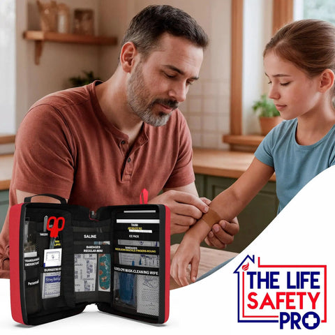 Kids Portable First Aid Kit With CPR Shield For Home Car School Camping And Travel Latex Free Bandages Kid Friendly Guide