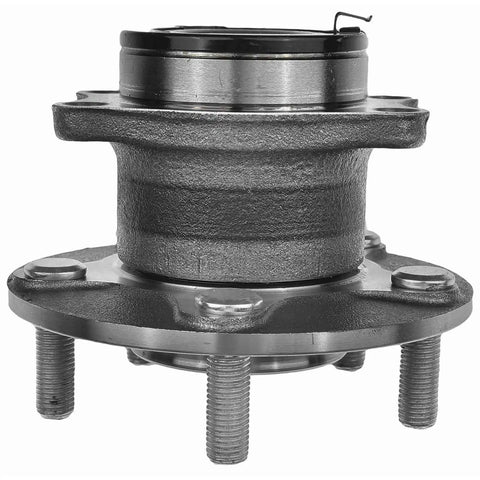 Front view of rear wheel hub and bearing assembly, two pack for Mitsubishi Outlander 3.0L 2007-2013 and 2.4L 2008-2013 models.