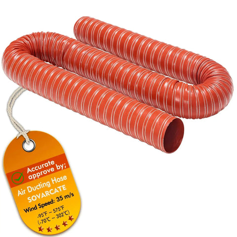 Red 3 Inch Intake Hose For Auto Air Duct System With Double Layer Silicone Flexible Ducting High Temp Heat Resistant