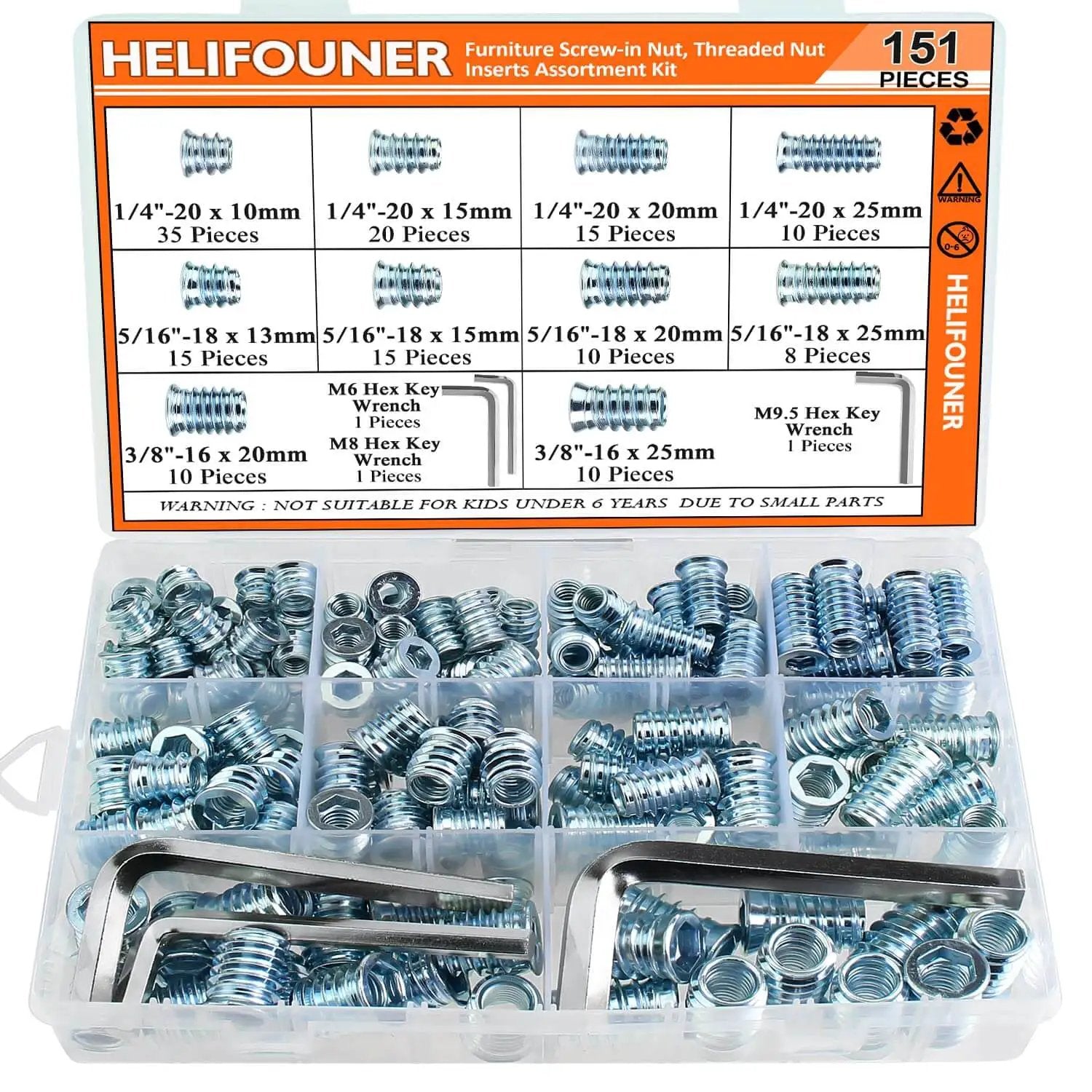 DIY Ready 148 Piece Threaded Inserts Kit For Wood 🍁 &n...
