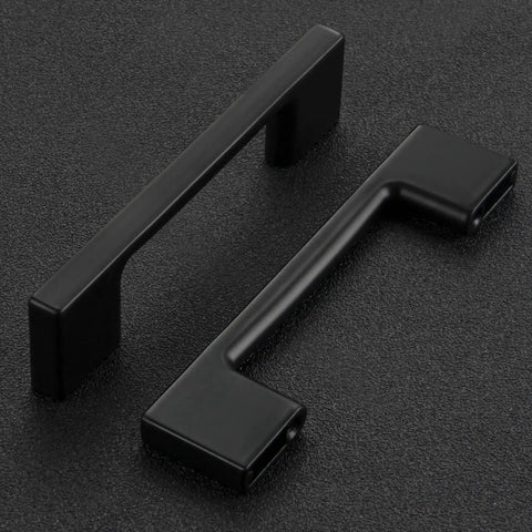 3 Inch Wide Foot Cabinet Pulls 10 Pack Matte Black Cabinet Handles For Kitchen Cabinets And Drawers With Screws Included.