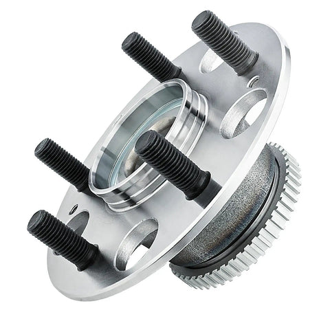 Pair Of Rear Wheel Bearing Hub Assemblies Fits Honda Accord 1998 1999 2000 2001 2002 V6 3.0L And Acura TL 1999 2003 Wheel Hub Bearing Replacement Direct Fit Replacement For Easy Install And Long Lasting Performance, showing a 5-lug design with ABS tone ring