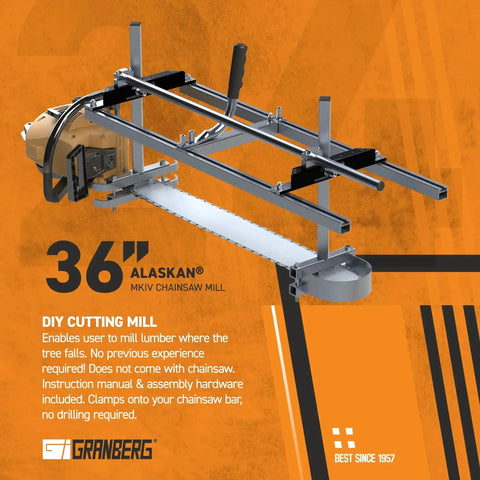 Portable 36 Inch Chainsaw Mill For Lumber Milling Alaskan MKIV G778 36 Inch Timber Jig And Wood Cutting Guide