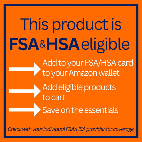 Image displaying FSA and HSA eligibility information for Microfiber Lens Wipes Pre-Moistened White 40 Count For Glasses And Screens.