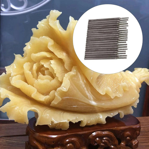 Diamond Electroplated Core Drill Bits 1.5mm For Glass Tile Marble Ceramic Gems Pack Of 20, shown on a decorative background.