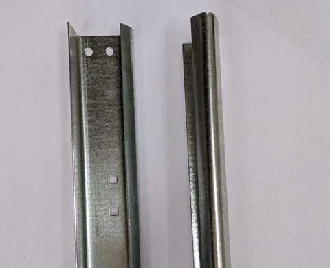 Vertical Garage Door Track Set 6 Ft 4 In Long For 7 Ft High Doors Includes Right And Left Tracks Fits 2 In Rollers Raw Steel