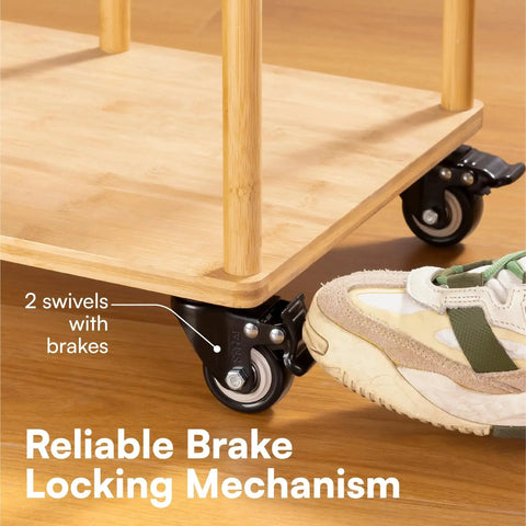Heavy-Duty Caster Wheels With Brakes For Trolleys And Outdoor Furniture Four Casters Support Up To 200 Kg Total lockable brake system
