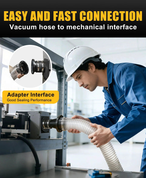 Beefy Magnetic Dust Collection Fittings Kit With 4 Inch And 2.5 Inch Quick Connect Adapters for woodworking vacuum hose connection